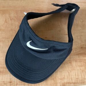Nike Black Visor with White Logo